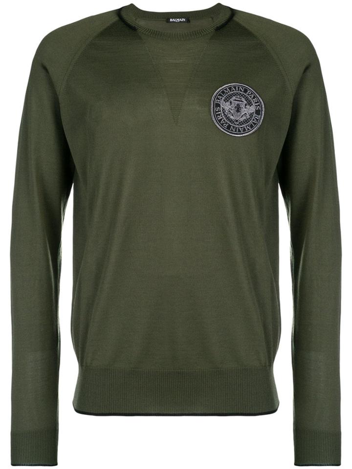 Balmain Wool Sweatshirt - Green