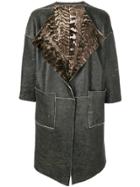 Giorgio Brato Reversible Fur Lined Coat - Grey