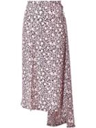 Marni Floral Print Skirt, Women's, Size: 42, Pink/purple, Viscose