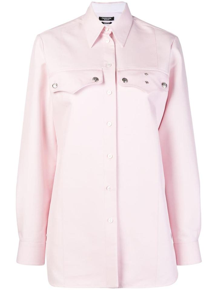 Calvin Klein 205w39nyc Embellished Western Shirt - Pink & Purple