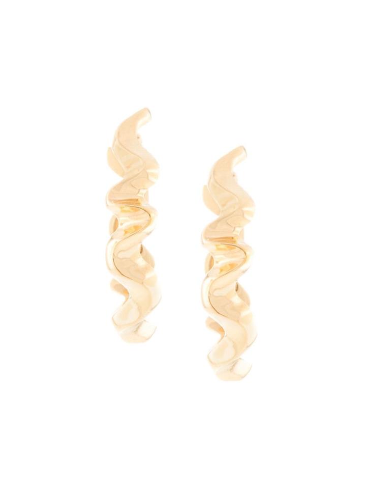 Niomo Bara Zigzag-shaped Hoop Earrings - Gold