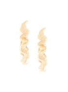 Niomo Bara Zigzag-shaped Hoop Earrings - Gold