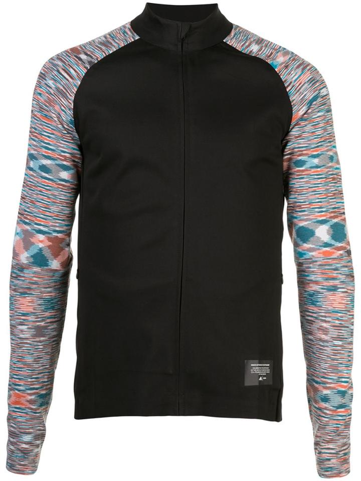 Adidas Knit-panelled Jersey Jacket - Grey