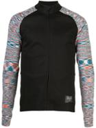 Adidas Knit-panelled Jersey Jacket - Grey