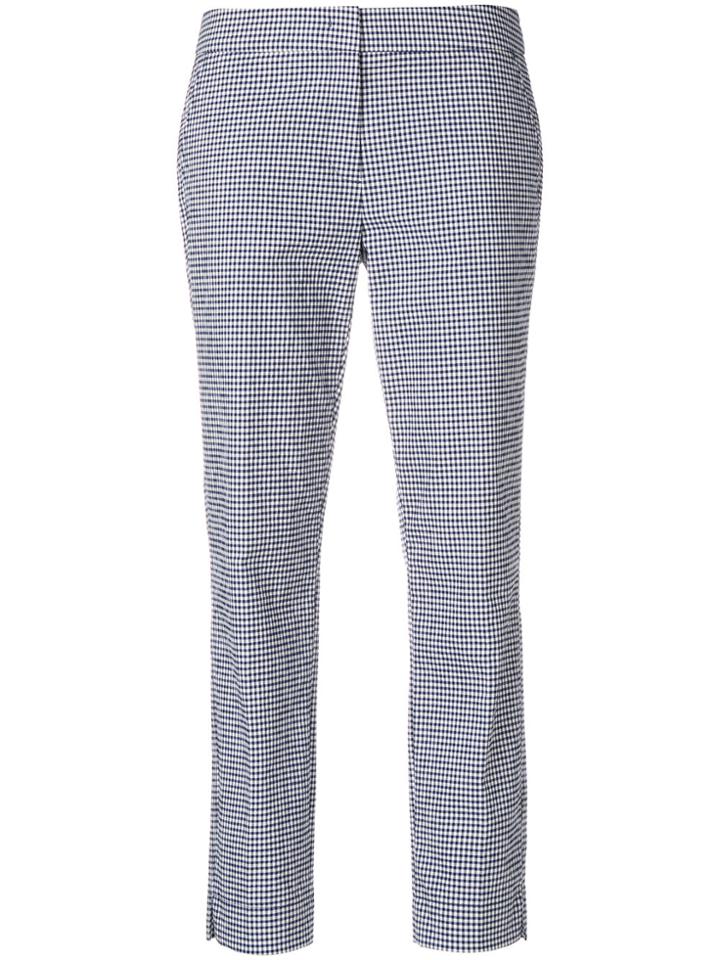 Luisa Cerano Checked Pants - Blue