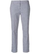 Luisa Cerano Checked Pants - Blue