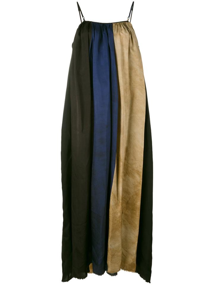 Uma Wang Block Stripes Maxi Dress - Black