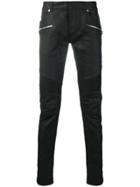 Balmain Slim Fit Biker Jeans - Black