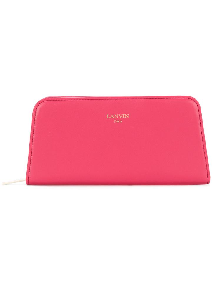 Lanvin Logo Zip Purse - Pink & Purple