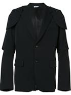 Comme Des Garçons Homme Plus Open Sleeve Armor Jacket, Men's, Size: Medium, Black, Cupro/wool