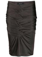 Gucci Vintage 2000's Draped Mini Skirt - Brown