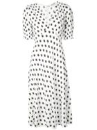 Dvf Diane Von Furstenberg Printed Empire Line Dress - White