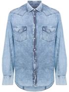 Jacob Cohen Faded Effect Denim Shirt - Blue