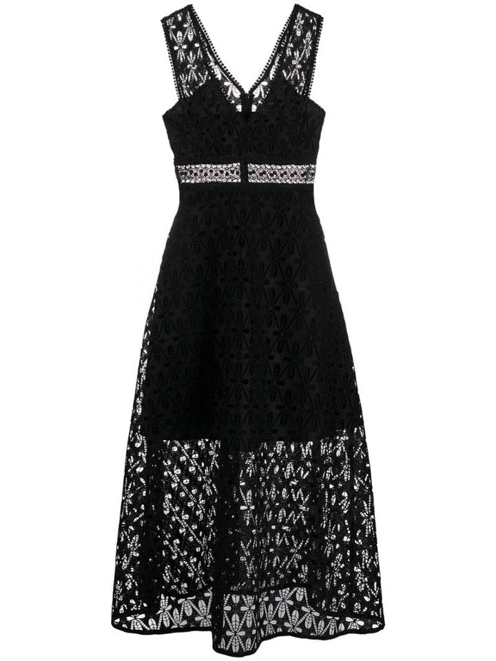 Sandro Paris Floral Lace Dress - Black