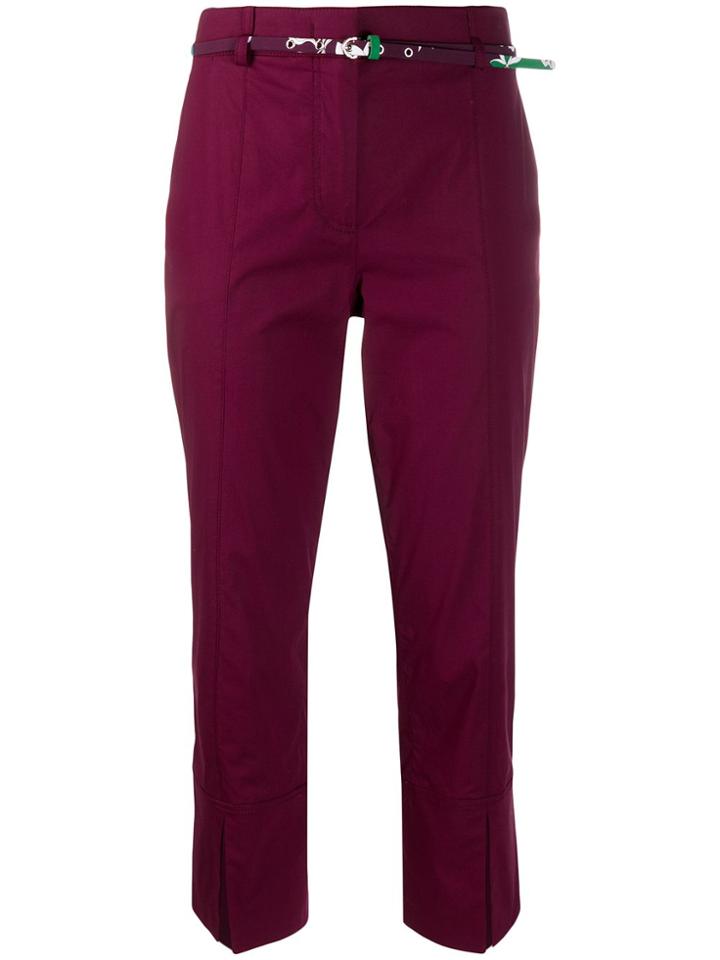 Emilio Pucci Split-hem Cropped Trousers - Purple