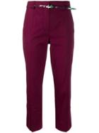 Emilio Pucci Split-hem Cropped Trousers - Purple