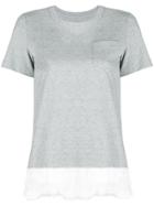 Sacai Ruffled T-shirt - Grey
