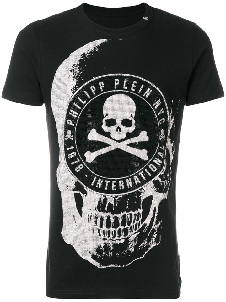 Philipp Plein Oisio Embellished Skull T-shirt - Black