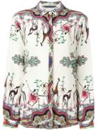 Etro Multicoloured Print Blouse, Women's, Size: 42, White, Silk