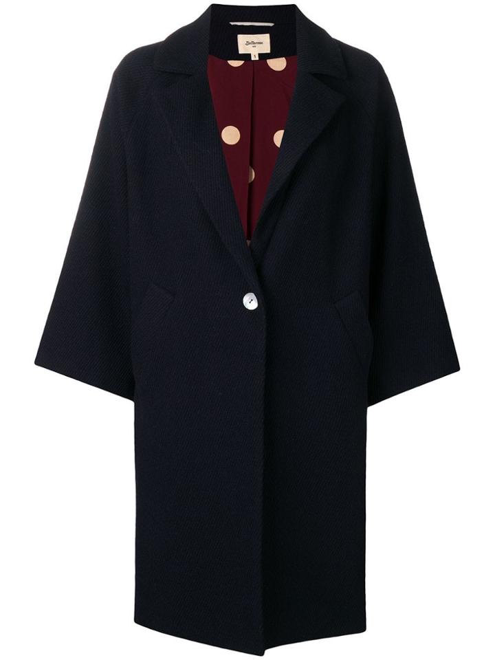 Bellerose Single-breasted Oversized Coat - Blue