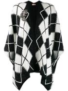 Twin-set Oversized Argyle Cardigan - Black