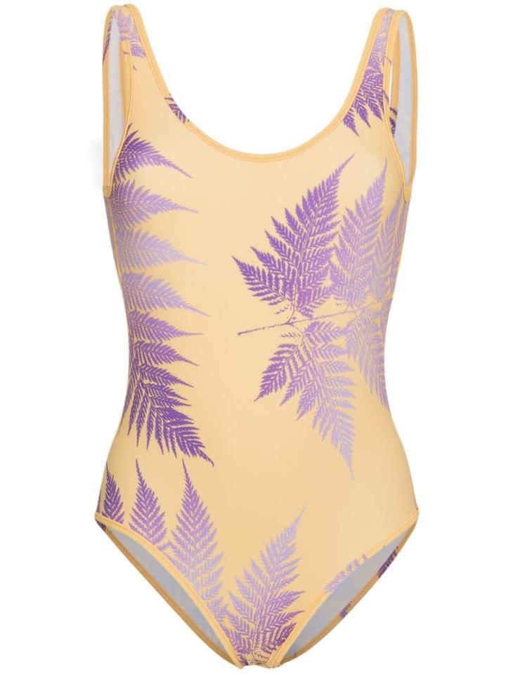 Double Rainbouu Gold Class Palm Leaf Swimsuit - Yellow