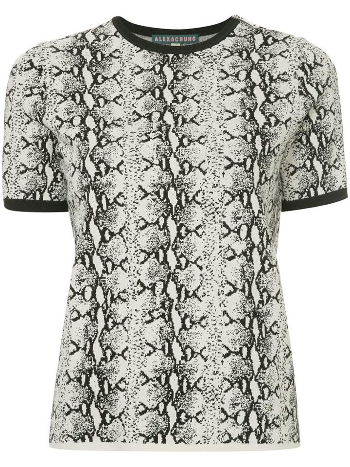 Alexa Chung Snakeskin Print T-shirt - Nude & Neutrals