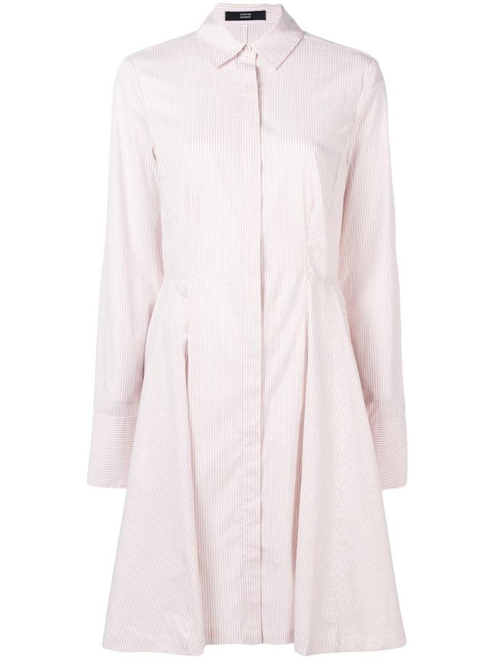 Steffen Schraut Pinstripe Shirt Dress - Neutrals