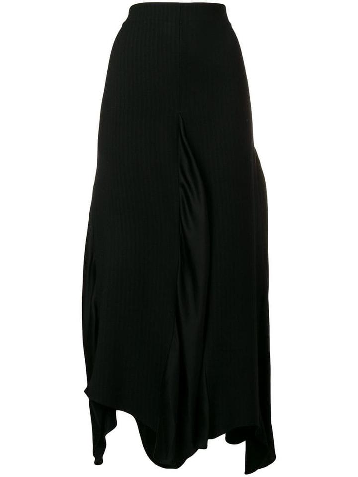Romeo Gigli Pre-owned Draped Midi Skirt - Black