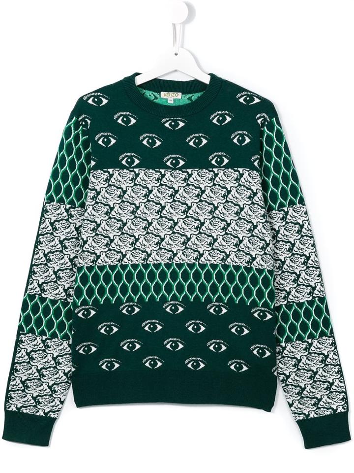 Kenzo Kids Multi Logo Intarsia Jumper