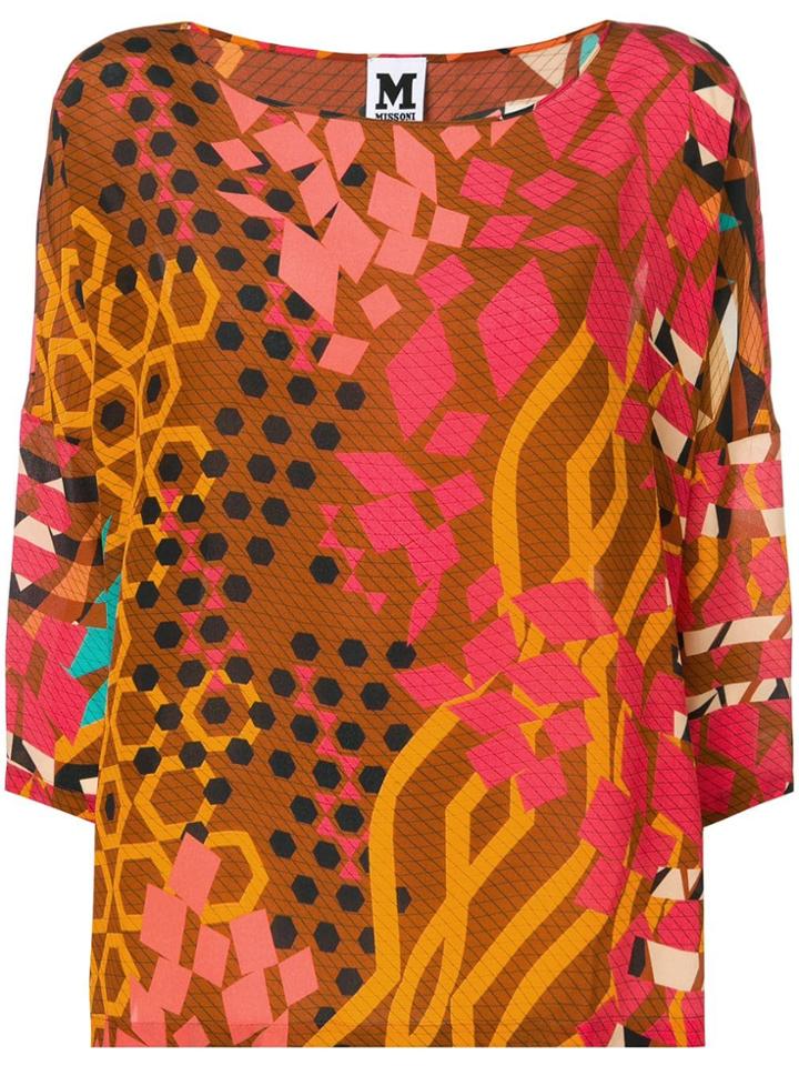 M Missoni Graphic Print Blouse - Red