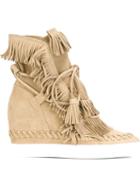 Casadei Fringed Wedged Sneakers