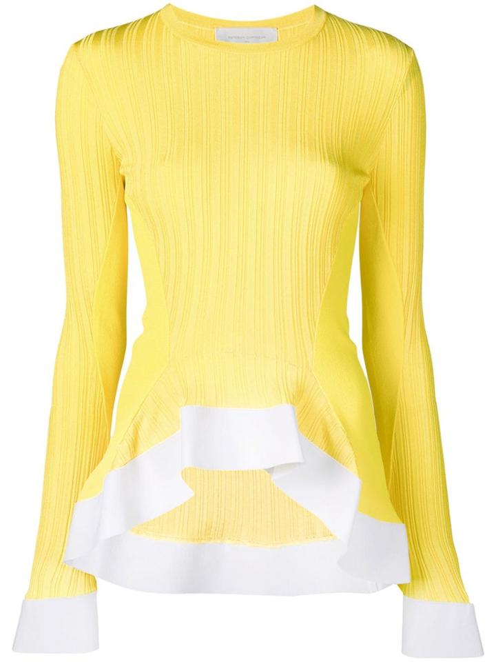 Esteban Cortazar Draped Knit Top - Yellow