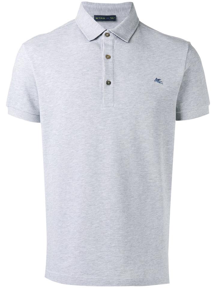 Etro Polo Shirt, Men's, Size: Xxl, Grey, Cotton