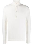 Loro Piana Button Up Sweatshirt - White