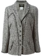 Chanel Vintage Tweed Jacket, Women's, Size: 44, Black