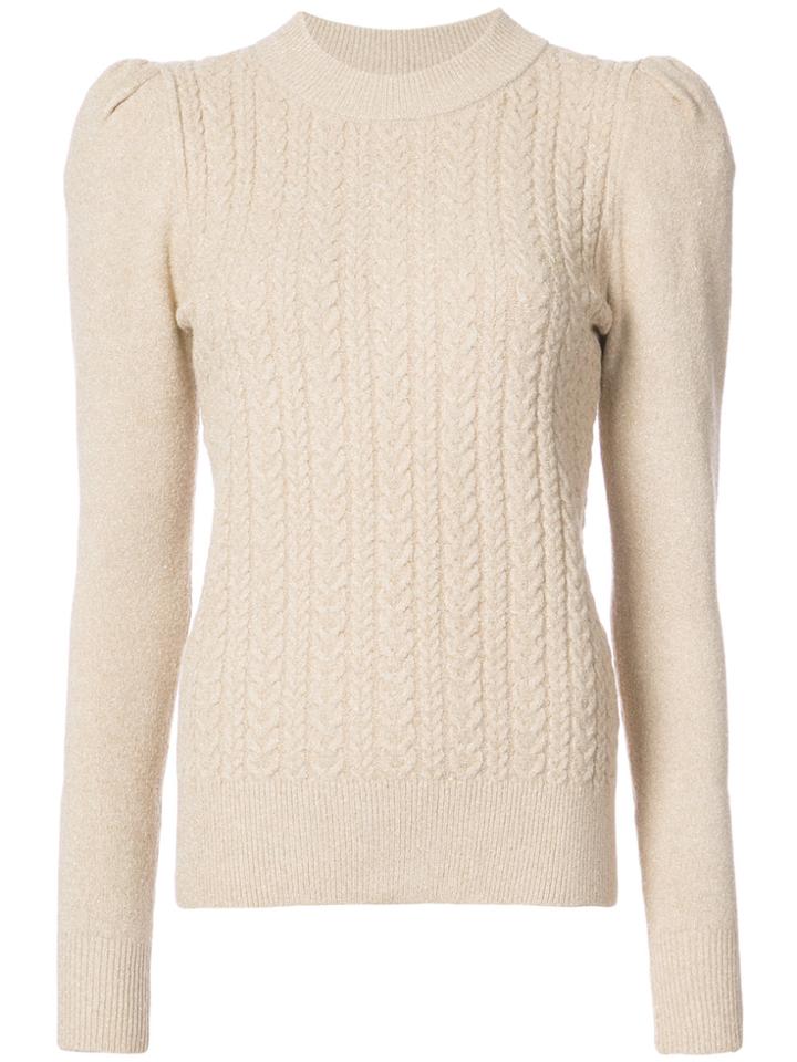 Co Cable Knit Jumper - Yellow & Orange