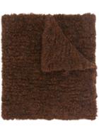 Common Wild Textured Knit Scarf - Brown