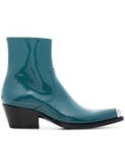 Calvin Klein 205w39nyc Blue Tex Chiara 40 Leather Boots