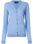 Rochas Logo Embroidered Cardigan - Blue