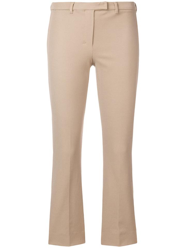 's Max Mara Cropped Kick Flare Trousers - Nude & Neutrals