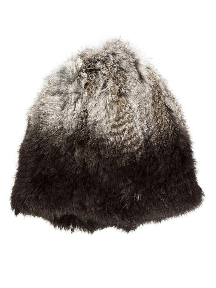 Jocelyn Ombré Hat, Women's, Grey, Rabbit Fur/polyester/spandex/elastane