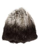 Jocelyn Ombré Hat, Women's, Grey, Rabbit Fur/polyester/spandex/elastane