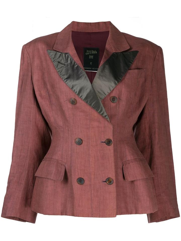 Jean Paul Gaultier Pre-owned Double-breasted Linen Blazer - Pink
