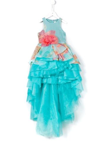Mischka Aoki 'the Flower Of Smile' Dress, Girl's, Size: 8 Yrs, Blue