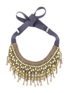 Etro Gems Embellished Necklace, Women's, Green, Acrylic/polyester/crystal/glass