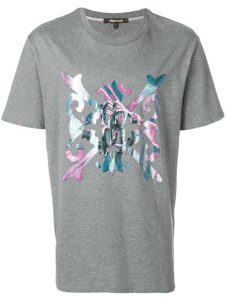 Roberto Cavalli Logo Print T-shirt - Grey