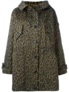 Iro Leopard Print Coat, Women's, Size: 38, Green, Cotton