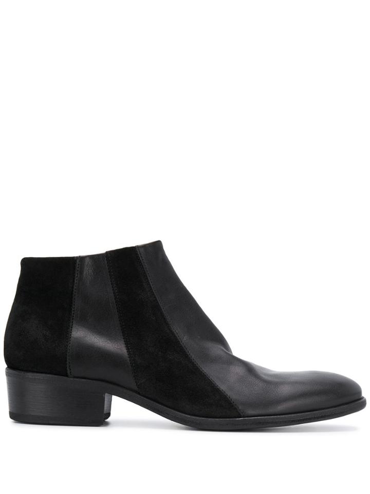 Fiorentini + Baker Panelled Low-rise Ankle Boots - Black