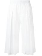 P.a.r.o.s.h. Wide Leg Cropped Pants - White